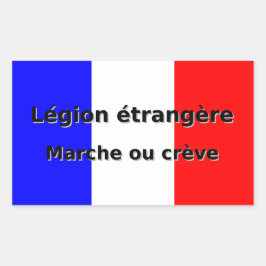 Legion etrangere - Marche ou creve Rechthoekige Sticker