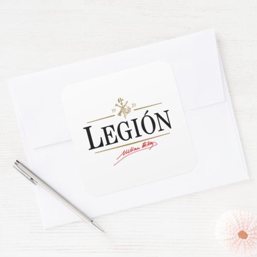 Legión Vierkante Sticker (Envelop)