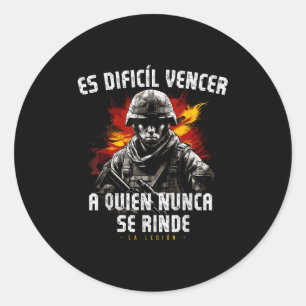 Legionair Motto Spaans Legioen Motivatie zin Ronde Sticker
