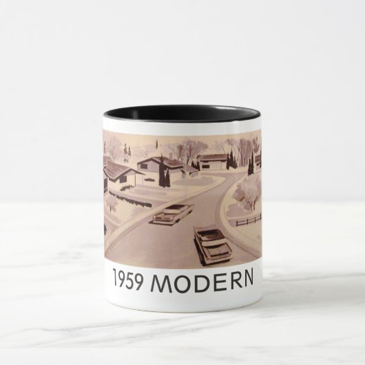 Legitieme 1959 Modernistische Mok van het woongebi (Midden)