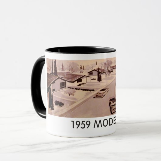 Legitieme 1959 Modernistische Mok van het woongebi (Voorkant links)