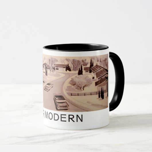 Legitieme 1959 Modernistische Mok van het woongebi (Voorkant rechts)