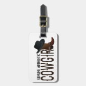 Legitieme Authentic COWGIRL Boot & Pet Bagagelabel (Voorkant verticaal)