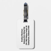 Legitieme Authentic COWGIRL Boot & Pet Bagagelabel (Achterkant verticaal)