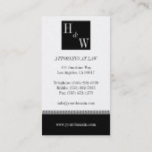 Legitieme B/W-Platinum Premium-papier Visitekaartje (Achterkant)