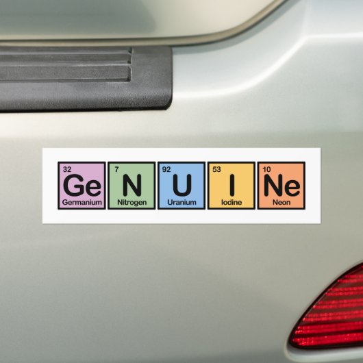 Legitieme elementen bumpersticker (Op auto)