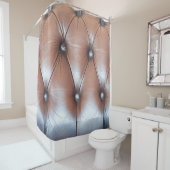 Legitieme lederbekledingsachtergrond, luxe dec. douchegordijn (In situ)