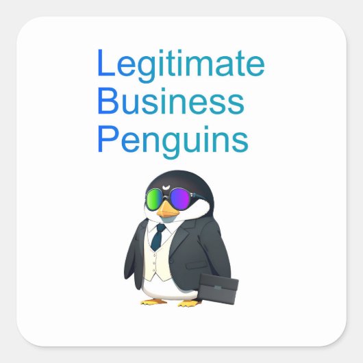 Legitimate Business Pinguïns sticker (Voorkant)