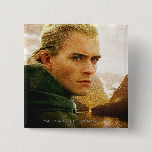 LEGOLAS GREENLEAF™ 3/4 profiel Vierkante Button 5,1 Cm (Voorkant)