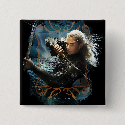 LEGOLAS GREENLEAF™ Graphic Vierkante Button 5,1 Cm (Voorkant)