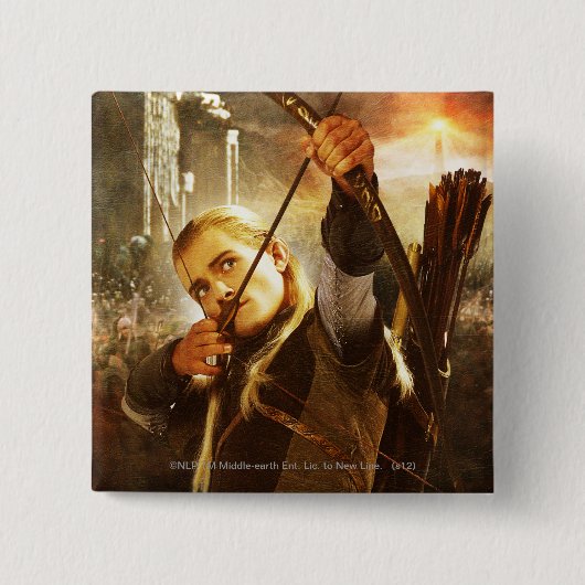 LEGOLAS GREENLEAF™ in actie Vierkante Button 5,1 Cm (Voorkant)