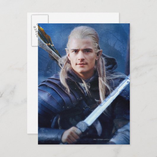 LEGOLAS GREENLEAF™ in blauw Briefkaart (Voorkant / Achterkant)