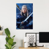 LEGOLAS GREENLEAF™ in blauw Poster (Thuiskantoor)