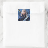 LEGOLAS GREENLEAF™ in blauw Vierkante Sticker (Tas)