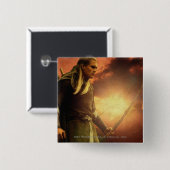 LEGOLAS GREENLEAF™ met Boog Vierkante Button 5,1 Cm (Voorkant /achterkant)