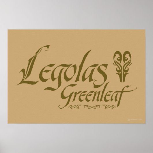 LEGOLAS GREENLEAF™-naam Poster (Voorkant)