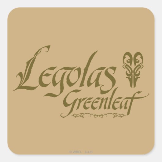LEGOLAS GREENLEAF™-naam Vierkante Sticker (Voorkant)