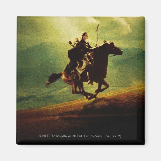 LEGOLAS GREENLEAF™ op paard Magneet (Voorkant)