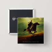 LEGOLAS GREENLEAF™ op paard Vierkante Button 5,1 Cm (Voorkant /achterkant)