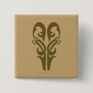 LEGOLAS GREENLEAF™-symbool Vierkante Button 5,1 Cm