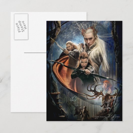 LEGOLAS GREENLEAF™, TAURIEL™ en Thranduil Briefkaart (Voorkant / Achterkant)