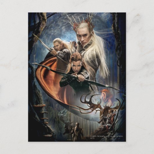 LEGOLAS GREENLEAF™, TAURIEL™ en Thranduil Briefkaart (Voorkant)