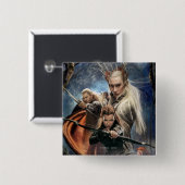LEGOLAS GREENLEAF™, TAURIEL™ en Thranduil Vierkante Button 5,1 Cm (Voorkant /achterkant)