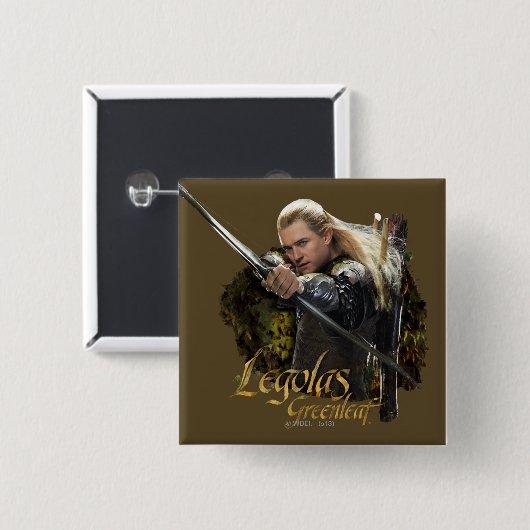 LEGOLAS GREENLEAF™ Tekenvak Grafisch Vierkante Button 5,1 Cm (Voorkant /achterkant)