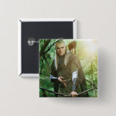 LEGOLAS GREENLEAF™ with bow Vierkante Button 5,1 Cm (Voorkant /achterkant)