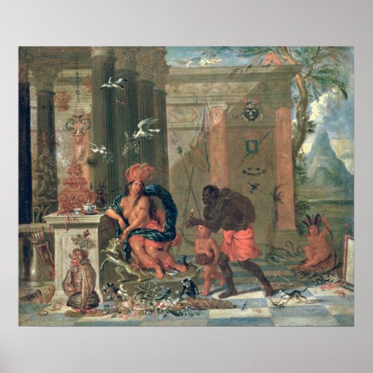 Legory of America, 1691 Poster (Voorkant)