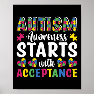 Legpuzzel Autisme Bewustzijn Aanvaard Begrijp Lief Poster