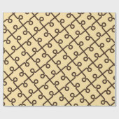 Legpuzzel Beige Chocolade Minimale Patroon Cadeaupapier (Vlak)