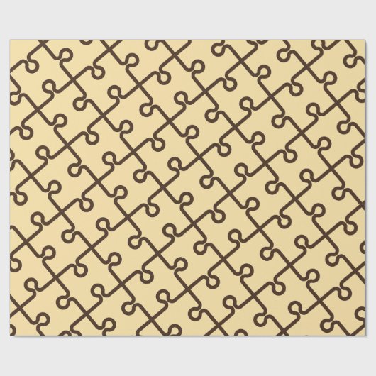 Legpuzzel Beige Chocolade Minimale Patroon Cadeaupapier (Vlak)