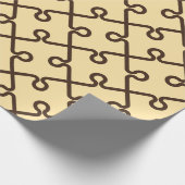 Legpuzzel Beige Chocolade Minimale Patroon Cadeaupapier (Hoek)