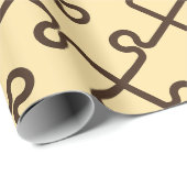 Legpuzzel Beige Chocolade Minimale Patroon Cadeaupapier (Rol Hoek)