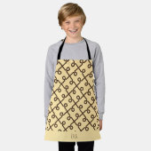 Legpuzzel Beige Chocolade Minimale Patroon Schort (Gedragen)