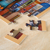 LEGPUZZEL - Blauwe Olifant Valt de Stad Binnen (Zijkant)
