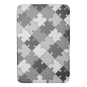 Legpuzzel Diagonaal Grafische Grijze Tonen Badmat (Voorkant Verticaal)