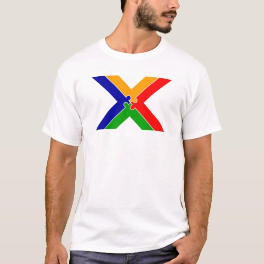 Legpuzzel Letter X Monogram T-shirt (Voorkant)