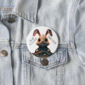 Legpuzzel liefhebber en Konijn liefhebbers Ronde Button 7,6 Cm (In situ)