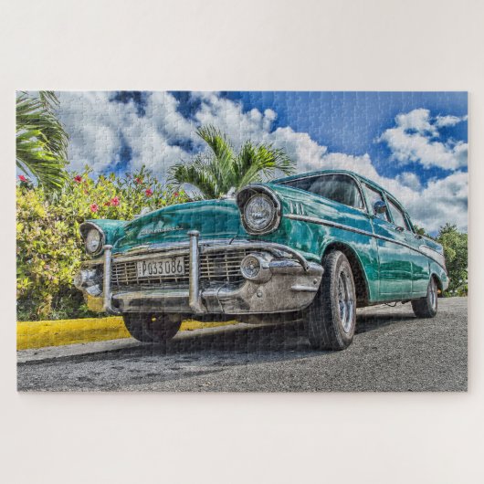 Legpuzzel met Oude Auto (Horizontaal)