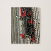 Legpuzzel met oude trein op sporen (Verticaal)
