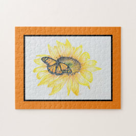 Legpuzzel Monarch op Zonnebloem