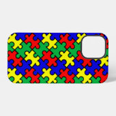 Legpuzzel Naadloos Patroon iPhone Hoesje (Achterkant horizontaal)
