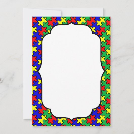 Legpuzzel Naadloos Patroon Kaart (Voorkant)