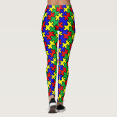 Legpuzzel Naadloos Patroon Leggings (Achterkant)