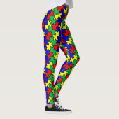 Legpuzzel Naadloos Patroon Leggings (Rechts)