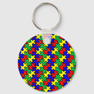 Legpuzzel Naadloos Patroon Sleutelhanger