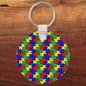 Legpuzzel Naadloos Patroon Sleutelhanger (Achterkant)