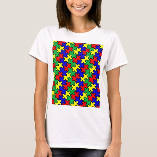 Legpuzzel Naadloos Patroon T-shirt (Voorkant)